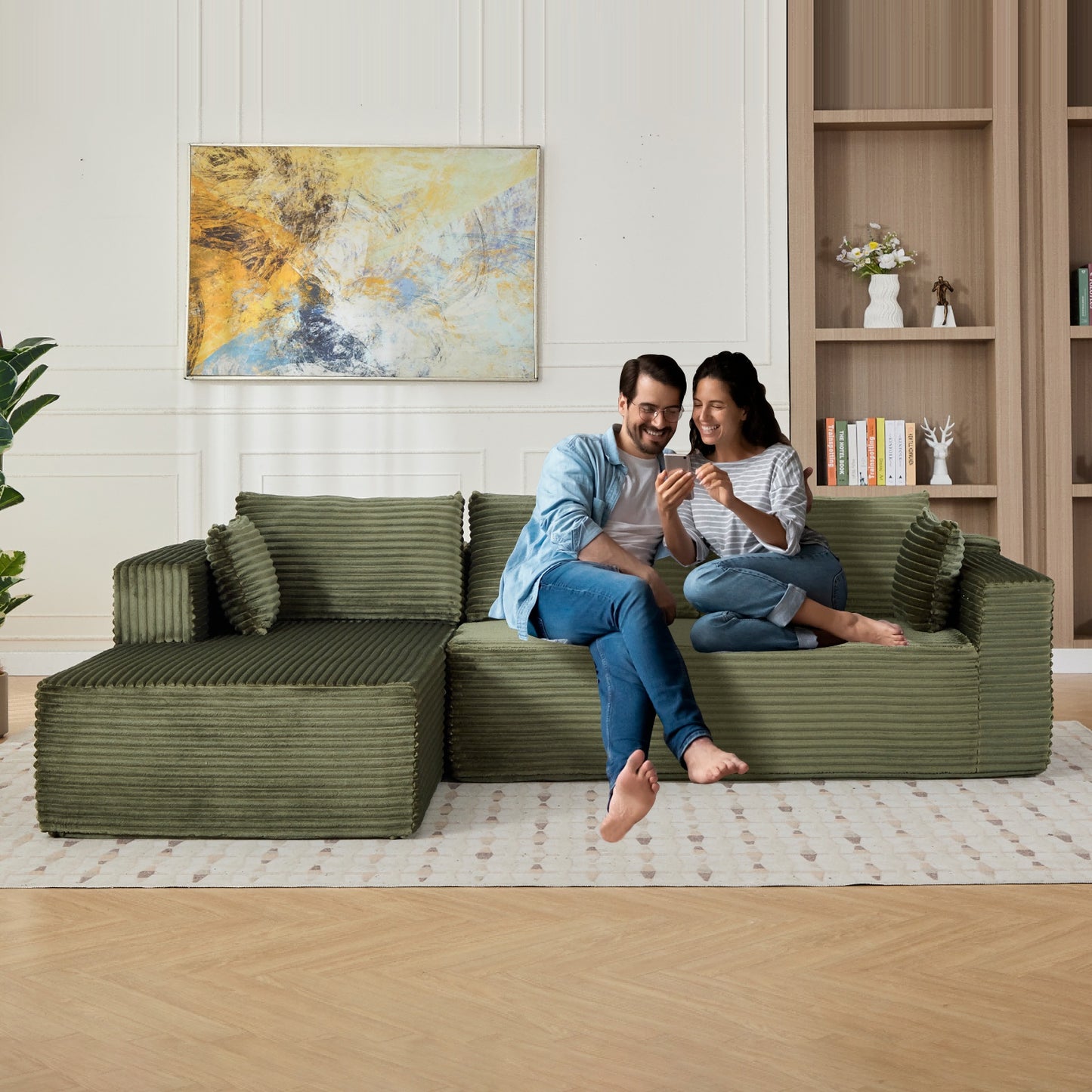 L-Shaped Compressed Sofa Bed