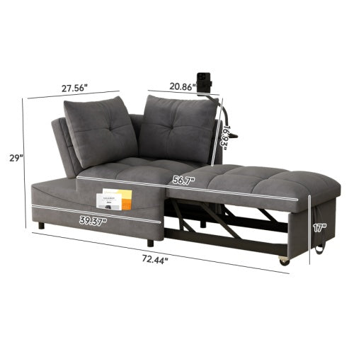 Versatile Foldable Sofa Bed In 3 Lengths: Ibiza