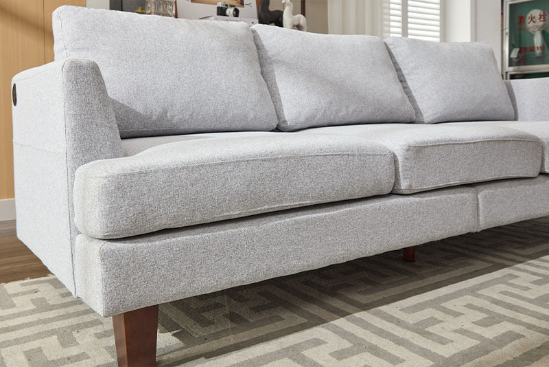 Fabric 3 Seater Couch With 2 USB