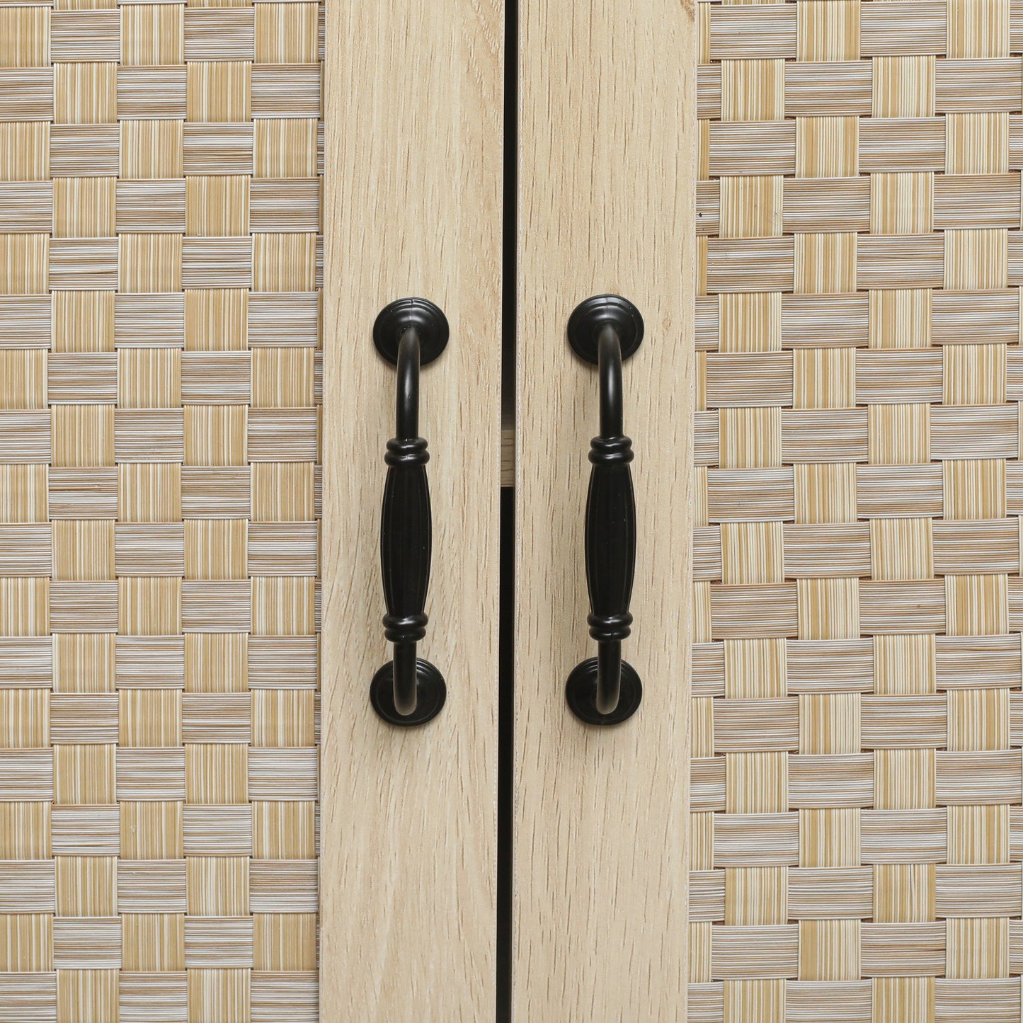 Surabaya: Rattan 4-Door Sideboard, Sideboard Buffet Storage Cabinet