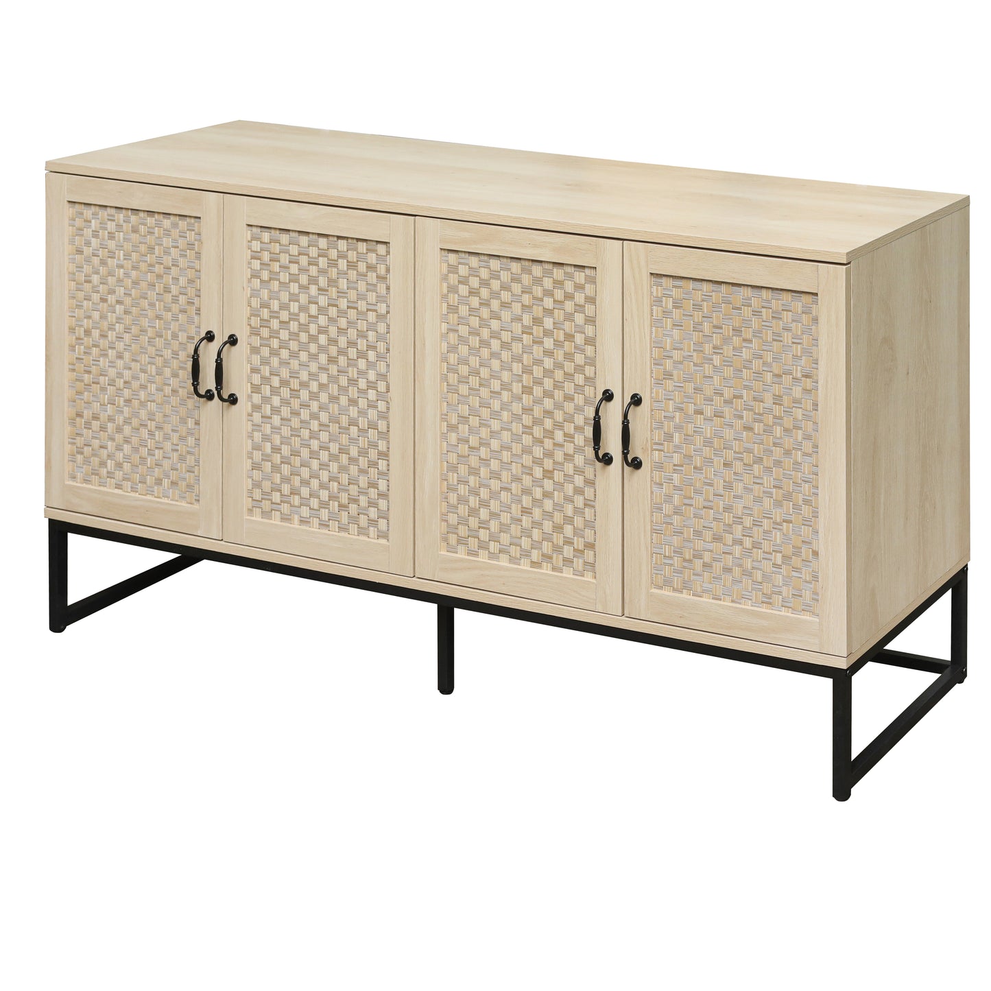 Surabaya: Rattan 4-Door Sideboard, Sideboard Buffet Storage Cabinet