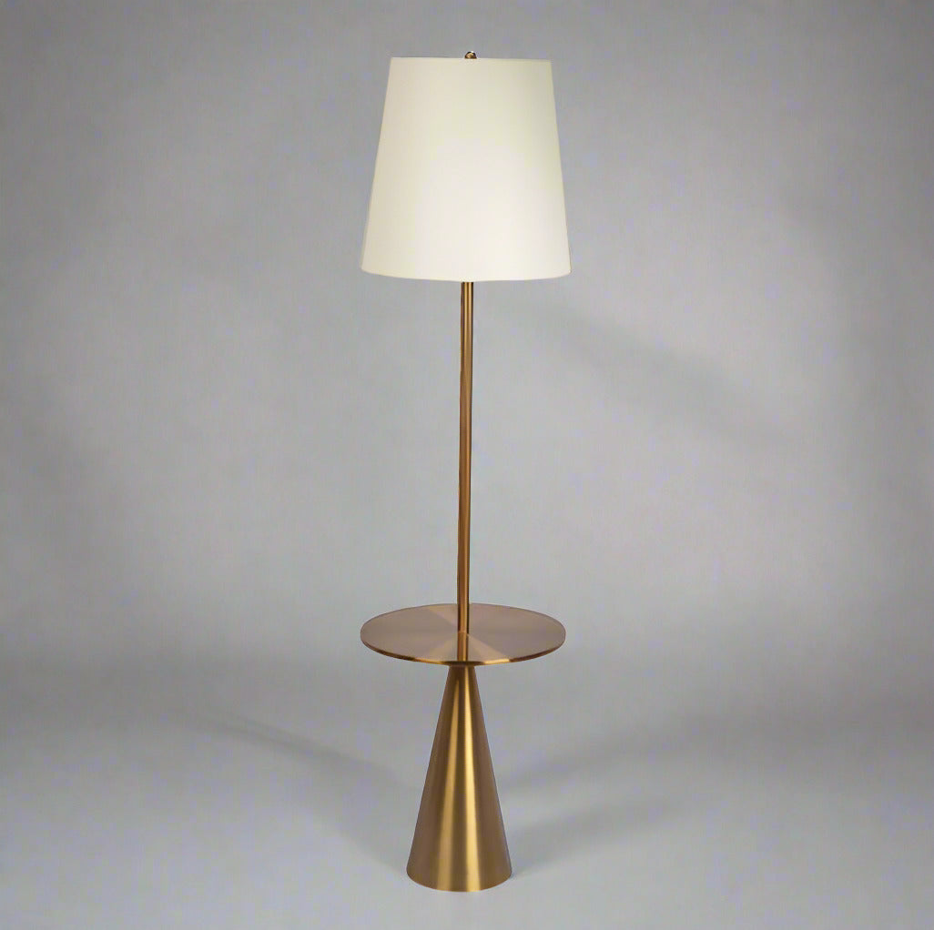 Lublin: Floor Lamp With Brass Accent Table