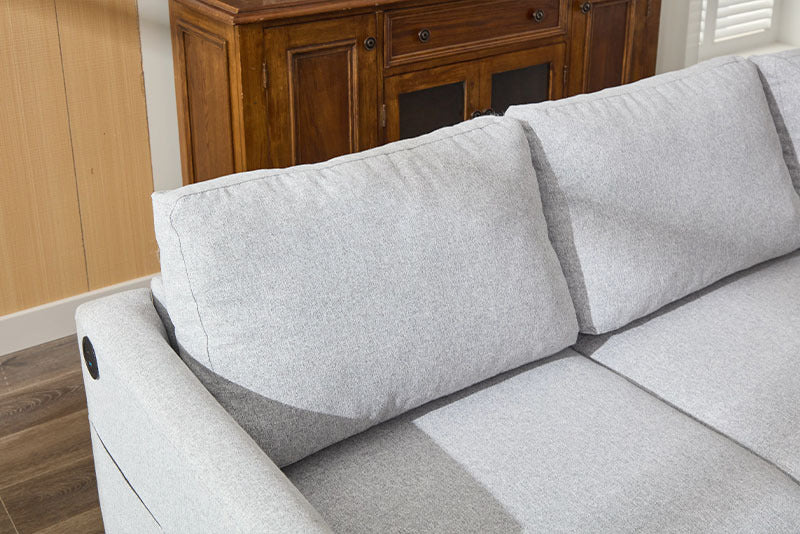 Fabric 3 Seater Couch With 2 USB