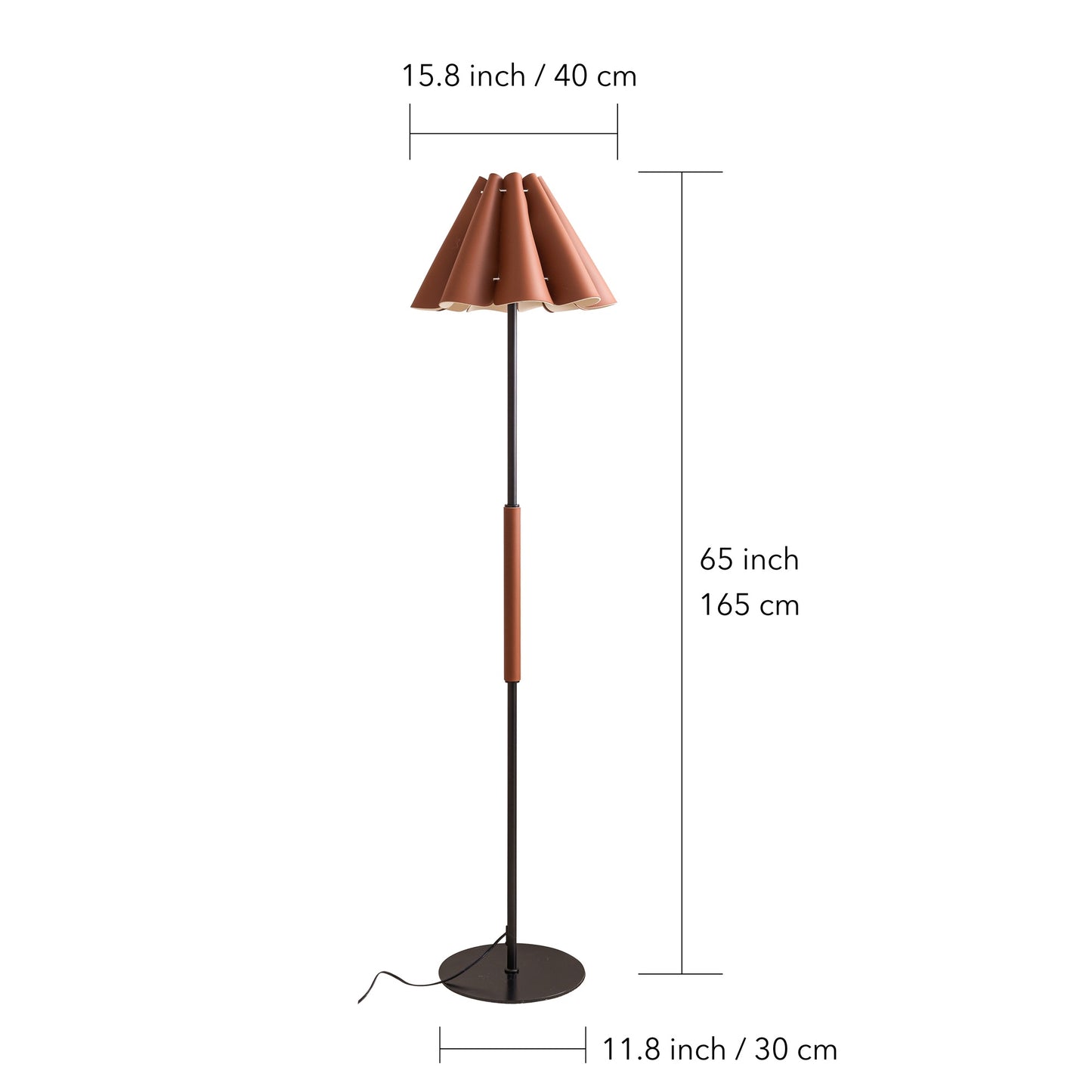 Breslavia: Floor Lamp With Leather Lampshade