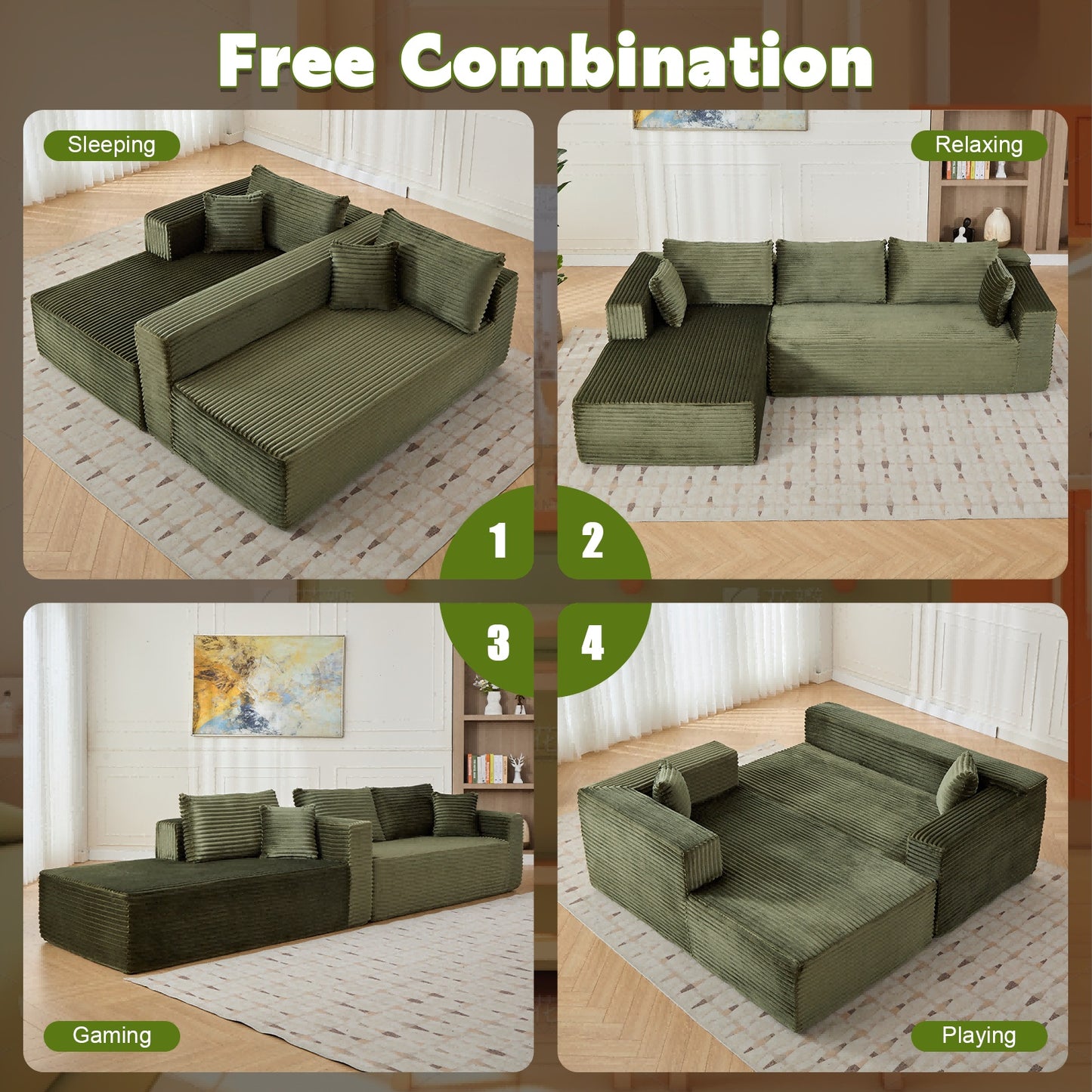 L-Shaped Compressed Sofa Bed