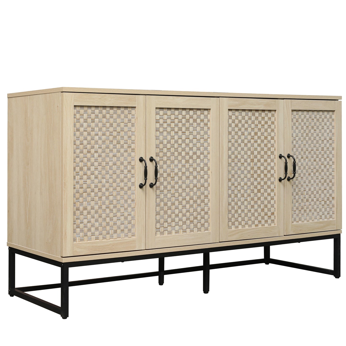 Surabaya: Rattan 4-Door Sideboard, Sideboard Buffet Storage Cabinet