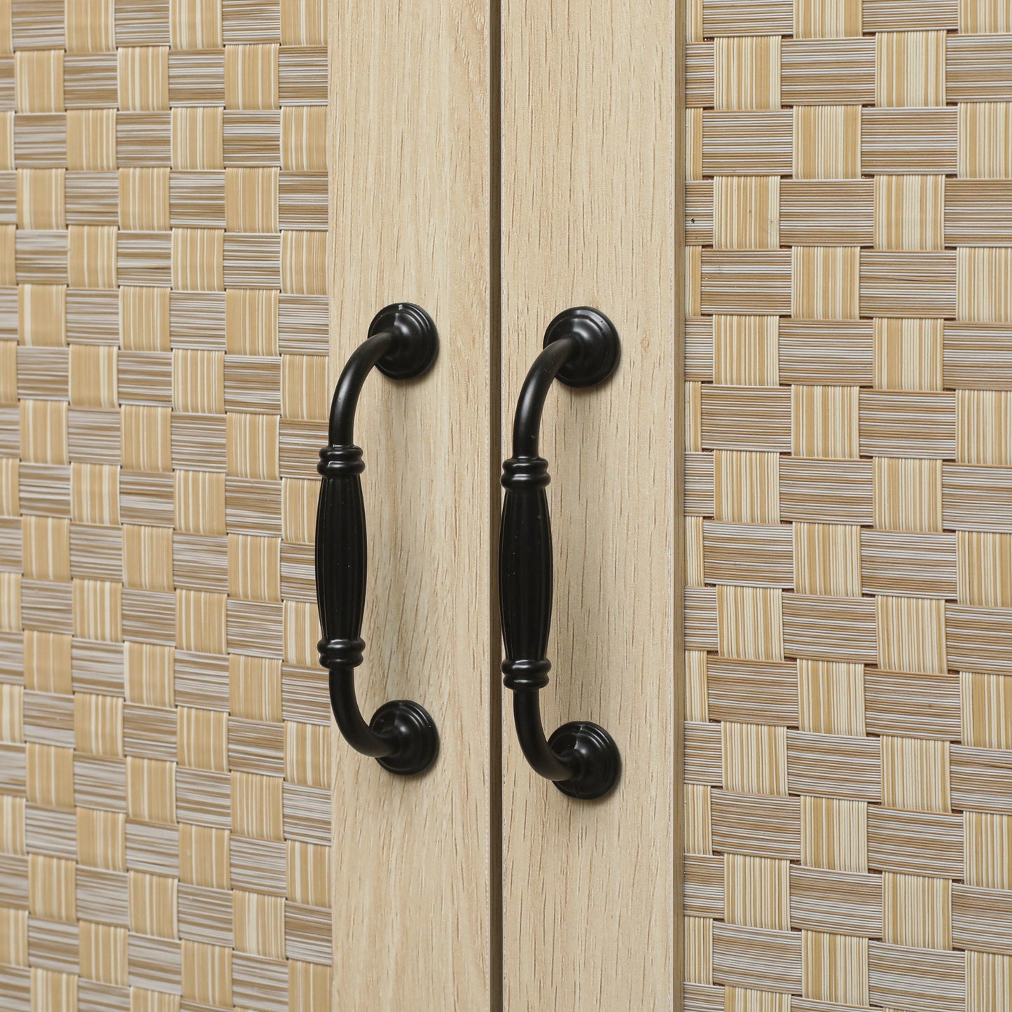 Surabaya: Rattan 4-Door Sideboard, Sideboard Buffet Storage Cabinet