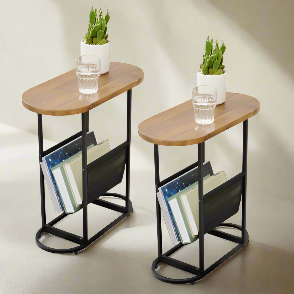 Acacia Oval Small Side Tables