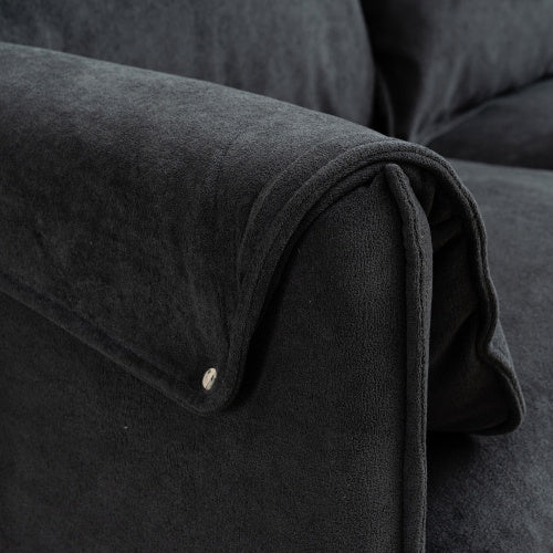 Sofa L-Shaped With Storage Footstool